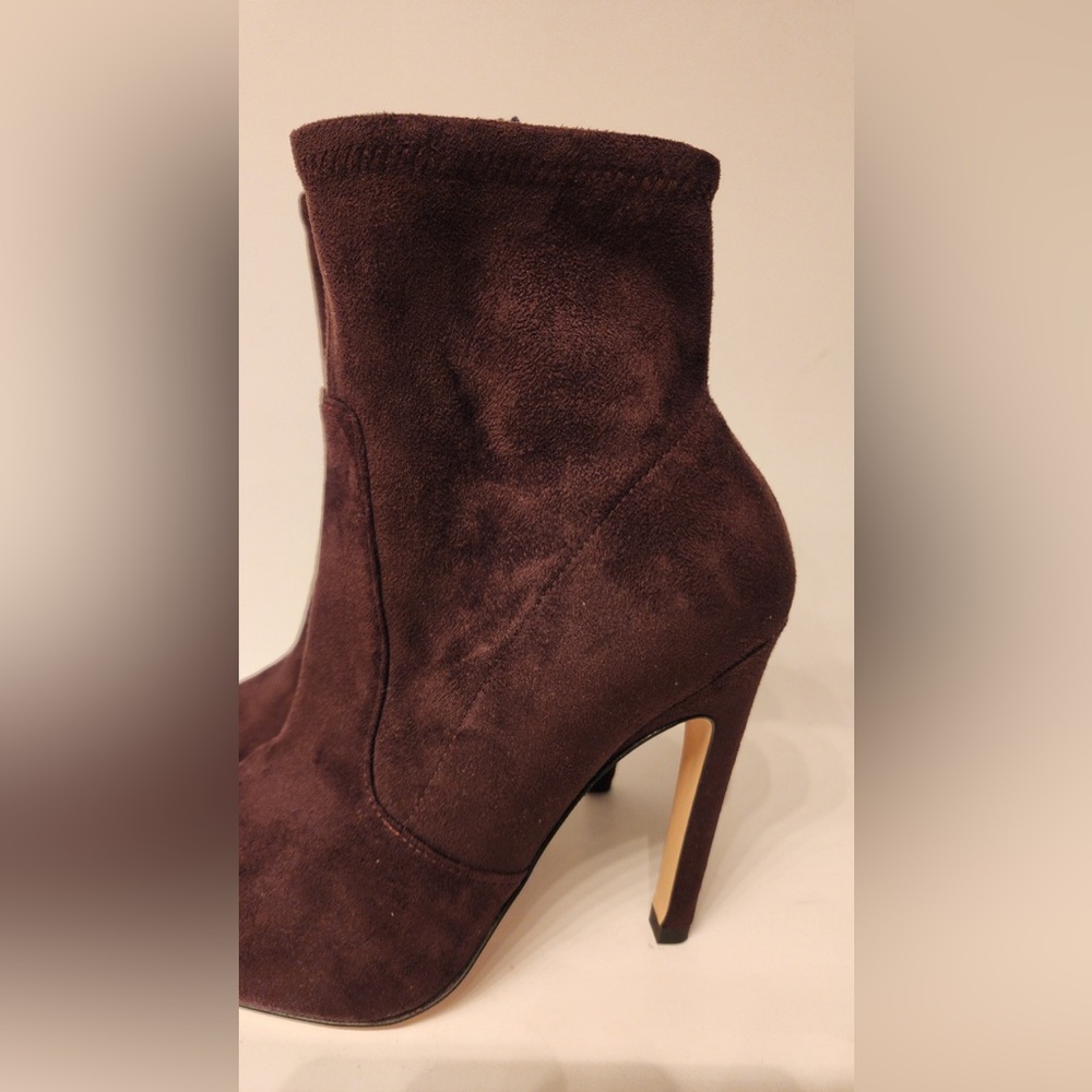 GOOD AMERICAN Womens ICON 110 SUEDE BOOTIE Brown Size 9 - Picture 5 of 12